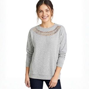 Victoria Sport Heather Grey Twist Crewneck Sweatshirt Size XS